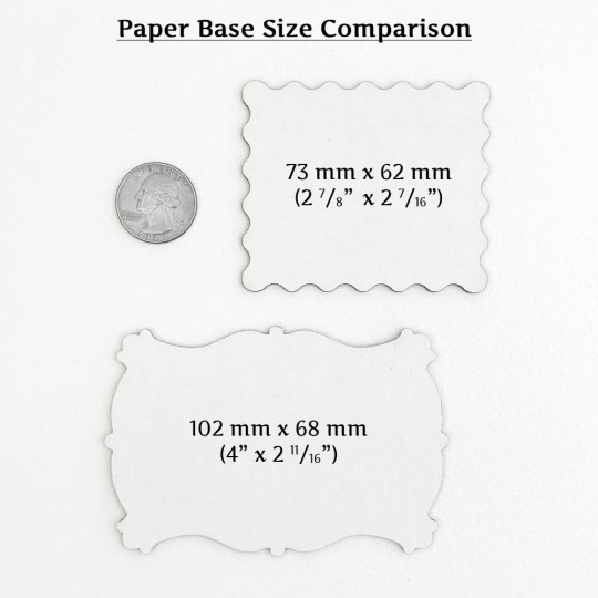 White Paperboard Fancy Rectangle Bases for Crafting ~ Set of 5 ~ 4" long
